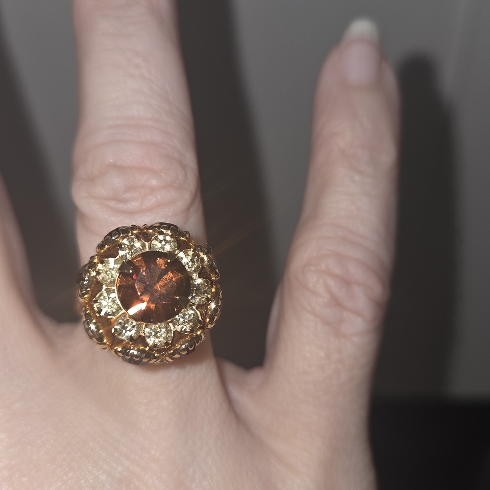Sarah Coventry Emmons Adjustable Gold Tone Ring